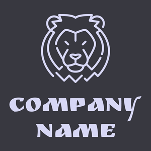 Lion logo on a Black Marlin background - Animali & Cuccioli