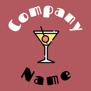 Cocktail logo on a Blush background - Comida & Bebida