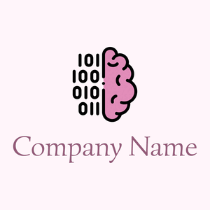 Brain on a Lavender Blush background - Computadora