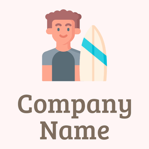 Surfing logo on a Snow background - Communauté & Non-profit