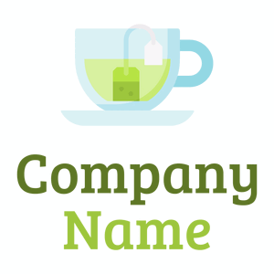 Green tea logo on a White background - Eten & Drinken