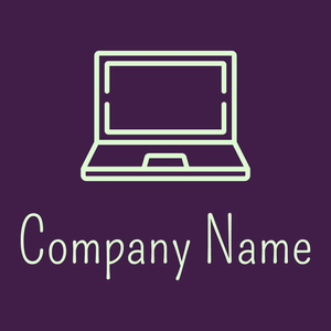 Laptop logo on a Blackcurrant background - Ordinateur