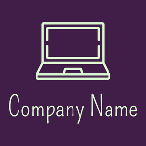 Laptop logo on a Blackcurrant background - Computadora