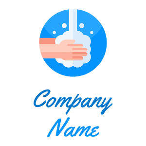 Washing hands logo on a White background - Nettoyage & Entretien