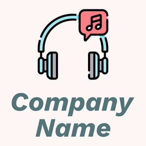 Headphones logo on a Snow background - Arte & Intrattenimento