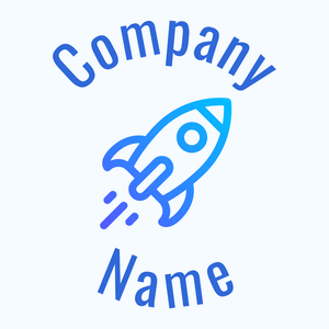 Rocket logo on a Alice Blue background - Abstracto