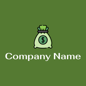Money bag logo on a Green Leaf background - Entreprise & Consultant
