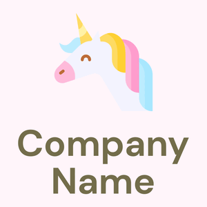 Unicorn logo on a Lavender Blush background - Abstrato