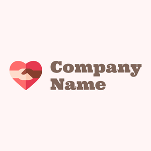 Heart logo on a Snow background - Abstrait