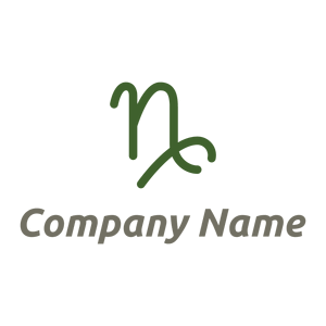 Capricorn sign logo on a White background - Abstrato