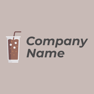 Ice coffee logo on a Cold Turkey background - Alimentos & Bebidas