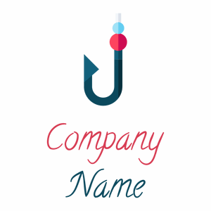 Fish hook logo on a White background - Games & Recreation