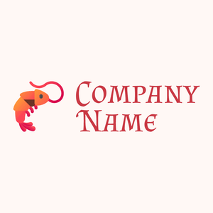 Shrimp logo on a Seashell background - Animaux & Animaux de compagnie