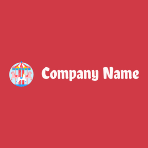 Merry go round logo on a Mahogany background - Juegos & Entretenimiento