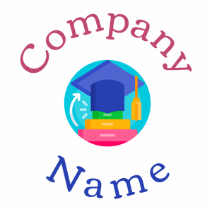 Dark blue mortarboard on a White background - Educación