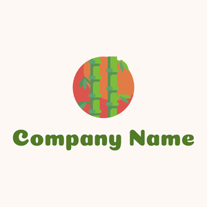 Rounded Bamboo logo on a Seashell background - Umwelt & Natur