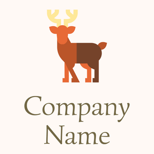 Two Tone Deer logo on a beige background - Tiere & Haustiere