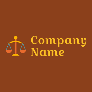 Libra logo on a Russet background - Abstract