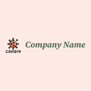Covid-19 logo on a Misty Rose background - Médicale & Pharmaceutique