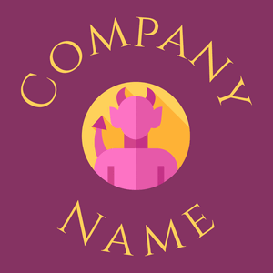 Devil logo on a Flirt background - Religieus