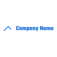 Dodger Blue Up chevron on a White background - Abstrakt