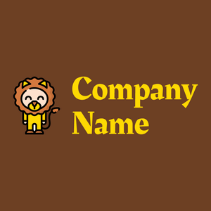 Lion logo on a New Amber background - Animais e Pets