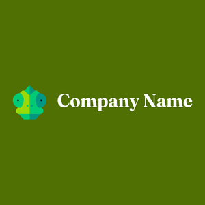 Caribbean Green Chameleon on a Olive background - Animais e Pets