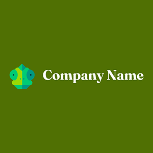 Caribbean Green Chameleon on a Olive background - Animaux & Animaux de compagnie