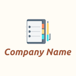 Notebook logo on a Floral White background - Abstrakt