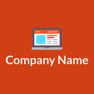 Laptop logo on a Harley Davidson Orange background - Negócios & Consultoria