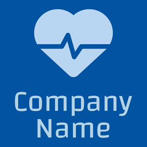 Heart rate logo on a blue background - Hospital & Farmácia