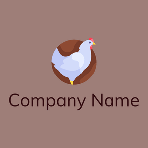 Hen logo on a Hemp background - Abstrait
