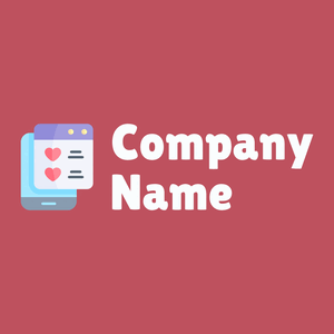 Dating app logo on a Fuzzy Wuzzy Brown background - Communications