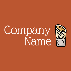 Burrito logo on an orange background - Essen & Trinken
