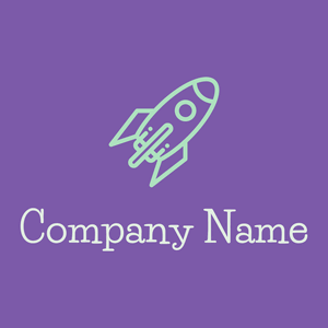 Rocket logo on a Blue Marguerite background - Enfant & Garderie