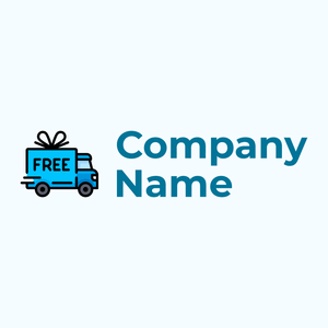 Black Free delivery on a Alice Blue background - Einzelhandel