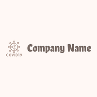 Covid-19 logo on a Seashell background - Médicale & Pharmaceutique