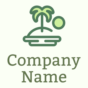 Island logo on a Ivory background - Voyage & Hotel