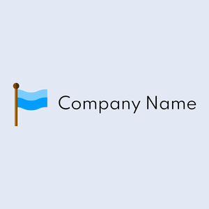 Deep Sky Blue Flag on a Pattens Blue background - Sommario