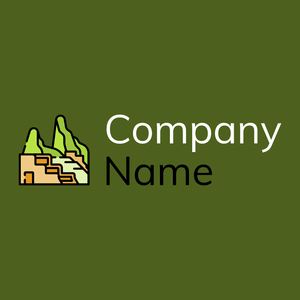 Machu picchu logo on a Verdun Green background - Reizen & Hotel