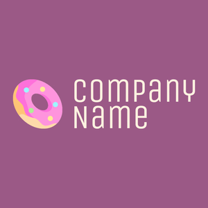 Rose Donut on a Violet Blue background - Alimentos & Bebidas