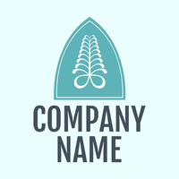 Abstract blue plant inverted shield logo - Empresa & Consultantes