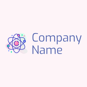 Atom logo on a Lavender Blush background - Abstrato