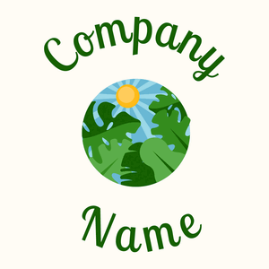 Sun logo on a Floral White background - Environnement & Écologie