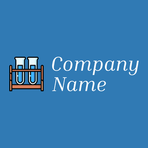 Chemistry logo on a Lochmara background - Industrie