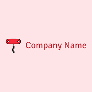 Corkscrew logo on a Misty Rose background - Abstrato