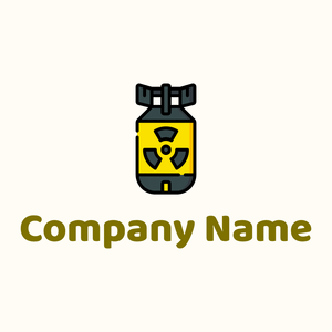 Nuclear bomb logo on a Floral White background - Sommario