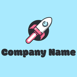 Rocket logo with flaming thrusters - Tecnología