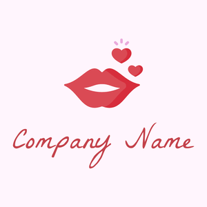 Kiss logo on a Lavender Blush background - Moda & Beleza