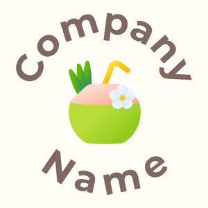 Coconut drink on a Floral White background - Nourriture & Boisson
